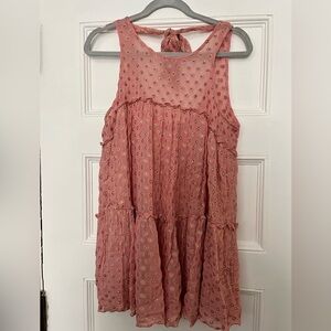 Free People Sophia Sheer Pink Dress